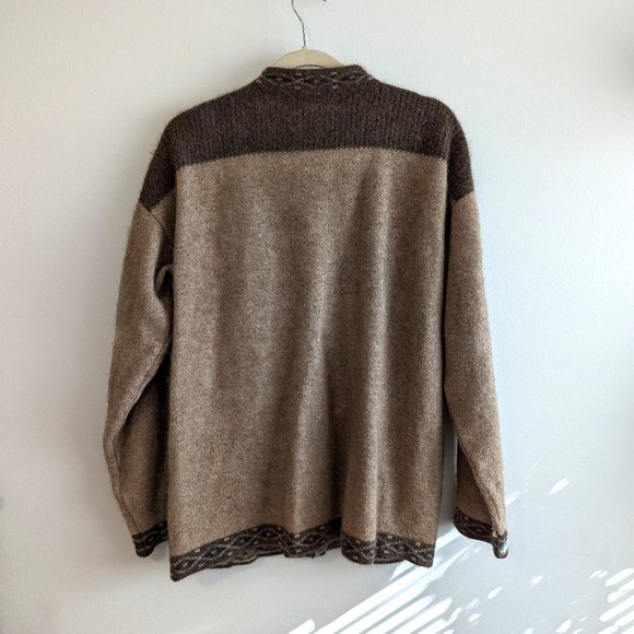 Snowy Peak Merino/Possum Blend New Zealand Sheep cardigan sz M - Picture 2 of 5